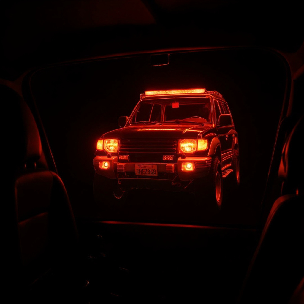 Auto → červený neon